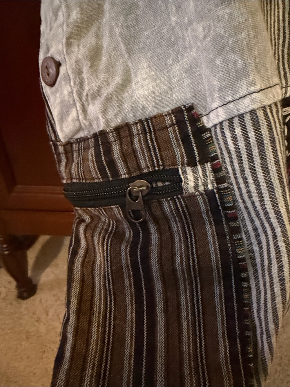 Patchwork Floral Overalls shorts Multicolor - Picture 3 of 7